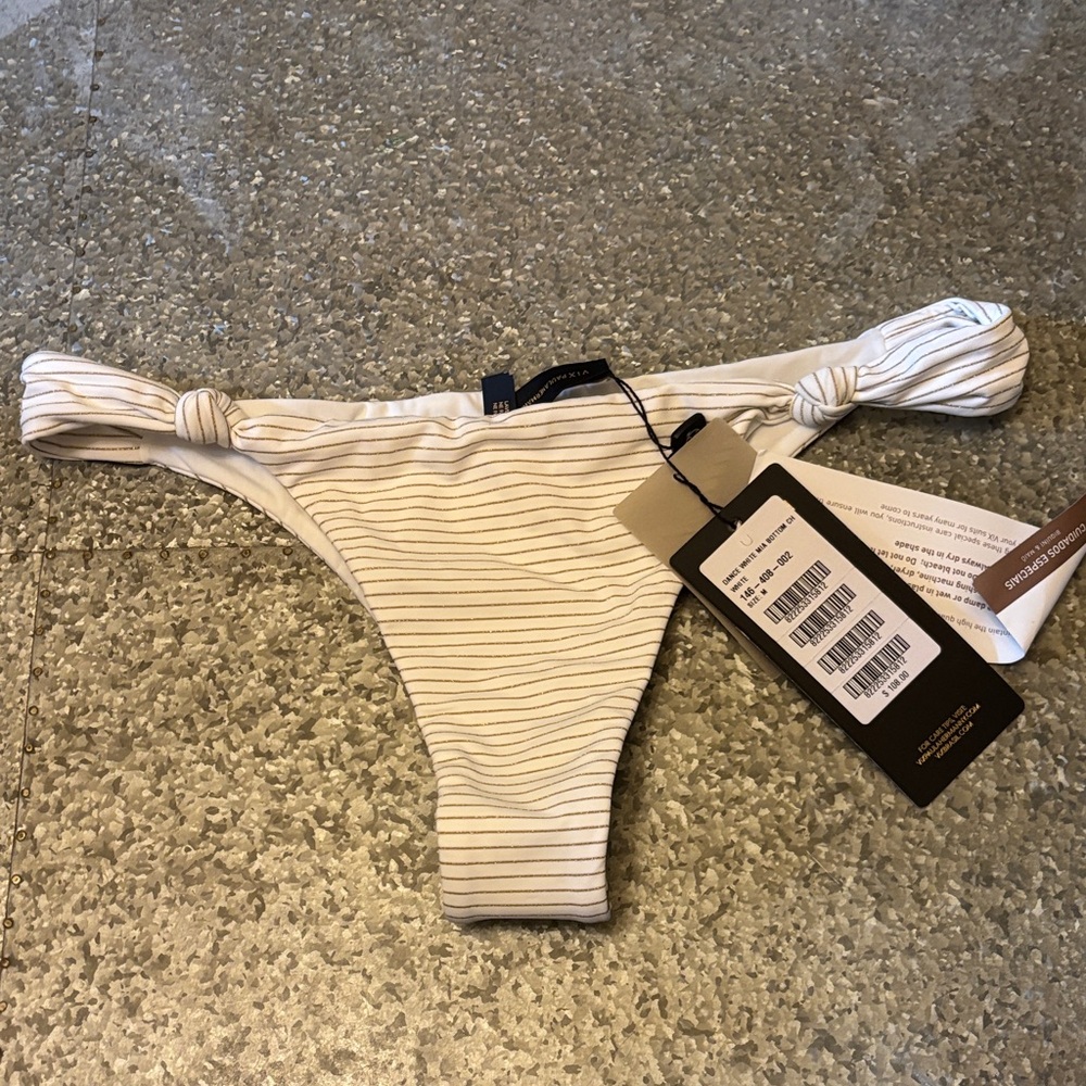 NWT Women’s VIX Swimsuit Bottom M Dance White MIA MSRP $108